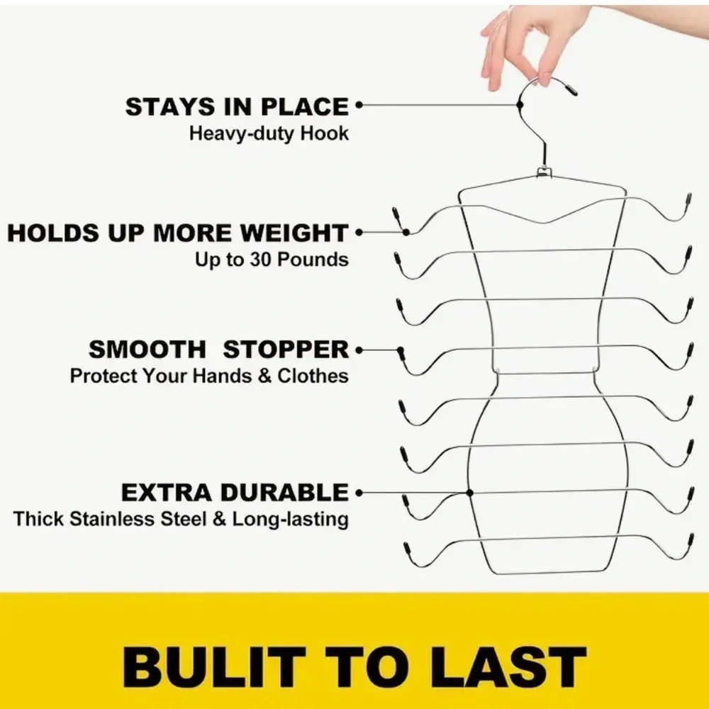 Space-Saving Stainless Steel Tank Top Hanger